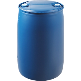 Ton met doppen, 220 liter, HDPE, Ø 581 x H 935 mm