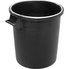 Ton, van HDPE, stapelbaar 50 liter, zwart