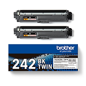 Toner original Brother TN-242BK, pack de deux, noir