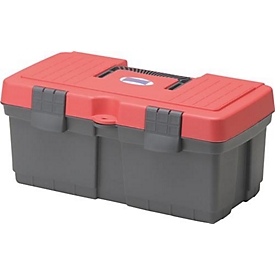 Tool box HÜNERSDORFF, with carrying handle, W 485 x D 260 x H 230 mm, polypropylene, gray