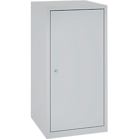 Tool cabinet, H 1000 x W 500 x D 500 mm, aluminium white RAL 9006