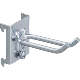 Tool holder WFI, straight, coated, 2 hooks, 5 pieces, steel, L 64 x W 11 x H 64 mm, silver