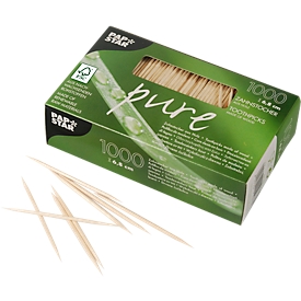 Toothpick, FSC®-certified wood, L 68 mm each, 1000 pieces, natural colour in folding box