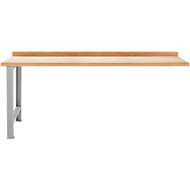 TOP-werkbank, aanbouweenheid, 2000 mm breed, aluminium zilver