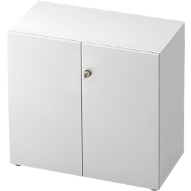 TOPAS LINE archiefkast, 2 dossierhoogtes, afsluitbare deuren, wit/wit