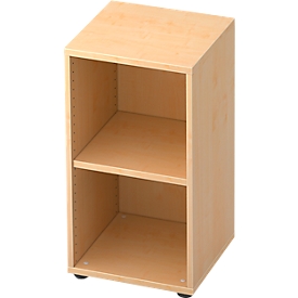 TOPAS LINE boekenkast, 2 OH, spaanplaat, B 400 x D 400 x H 748 mm, ahorndecor