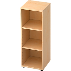 TOPAS LINE boekenkast, 3 OH, spaanplaat, B 400 x D 400 x H 1100 mm, ahorndecor
