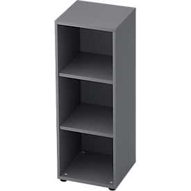 TOPAS LINE boekenkast, 3 OH, spaanplaat, B 400 x D 400 x H 1100 mm, grafiet