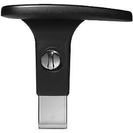 Topstar armrest, height-adjustable, chrome-plated armrest support, black