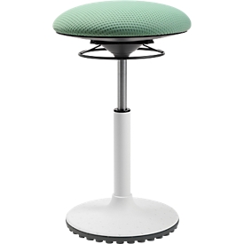 Topstar BBT-Coach sit/stand stool, swivel seat, base made of thermoplastic polyurethane (TPU), seat height 520-720 mm, mint green/white