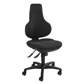 Topstar bureaustoel ERGO POINT, synchroonmechanisme, zonder armleuningen, speciale ergonomisch gevormde wervelsteun, zwart