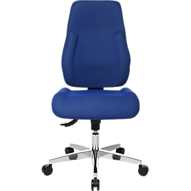 Topstar bureaustoel FEEL GOOD, synchroonmechanisme, zonder armleuningen, hoge rugleuning, grote kuipzitting, blauw