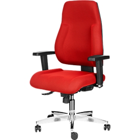 Topstar bureaustoel FEEL GOOD, synchroonmechanisme, zonder armleuningen, hoge rugleuning, grote kuipzitting, rood