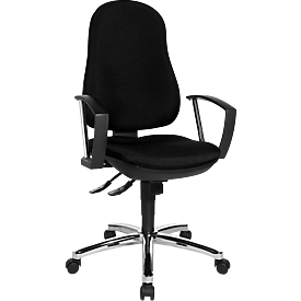 Topstar bureaustoel Point Deluxe, synchroonmechanisme, zonder armleuningen, speciale ergonomisch gevormde wervelsteun