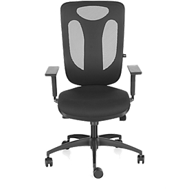 Topstar bureaustoel PRO NET 100, synchroonmechanisme, zonder armleuningen, nieuwe hightech gaas leuning, zwart/zwart