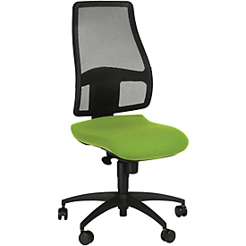 Topstar bureaustoel Syncro Net, synchroonmechanisme, zonder armleuningen, gazen rugleuning, ergonomisch gevormde wervelsteun, groen