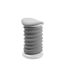 Topstar Hocker SITNESS 4D, ergonomisch, aktives Sitzen, gepolsterter Sattelsitz, höhenverstellbar, um 360° drehbar, Tragegriff, papyrusweiß/grau