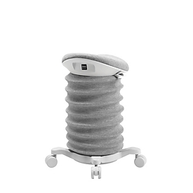 Topstar Hocker SITNESS 4D, ergonomisch, aktives Sitzen, gepolsterter Sattelsitz, höhenverstellbar, um 360° drehbar, Tragegriff, Rollen, papyrusweiß/grau