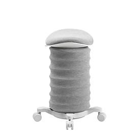 Topstar Hocker SITNESS 4D, ergonomisch, aktives Sitzen, gepolsterter Sattelsitz, höhenverstellbar, um 360° drehbar, Tragegriff, Rollen, papyrusweiß/grau