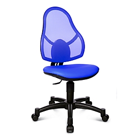 Topstar kinderdraaifauteuil Open Art Junior, zonder armleuningen, voorgevormde zitting, netrugleuning, blauw/zwart