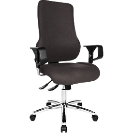 Topstar office chair SITNESS 55, synchronised mechanism, with armrests, breathable lumbar area, anthracite