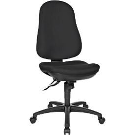 Topstar office chair SUPPORT 100, synchronised mechanism, without armrests, starter model, black