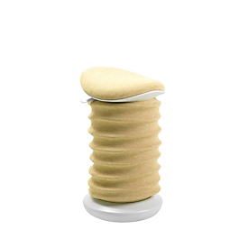 Topstar tabouret SITNESS 4D, ergonomique, assise active, siège-selle rembourré, réglable en hauteur, pivotant sur 360°, poignée de transport, blanc papyrus/jaune