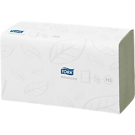 TORK®Advanced handdoekjes, zigzagvouwen, 2-laags, 3750 vellen, groen