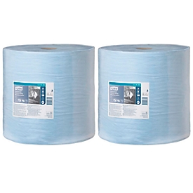 Tork Cleaning cloths, 3 ply, TAD paper quality, 370 x 340 mm per sheet, blue, 2 rolls