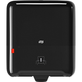 Tork® Distributeur d'essuie-mains en papier Matic® 551008, papier en rouleau, Elevation Design H1, longueur d'essuie-mains réglable, indicateur de niveau, noir