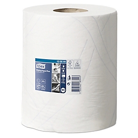 Tork® Mehrzweck-Papierwischtücher 130044, 2-lagig, QuickDry-Qualität, Innenabrollung M2, L 125 m x B 235 mm, Ø 190 mm, 6 Rollen à 125 m, weiß