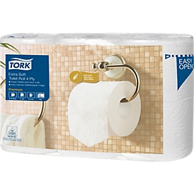 Tork® papel higiénico 110405, 4 capas, extra suave, paquete de 7 rollos á 6 (42 rollos), blanco