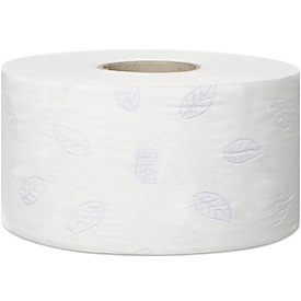Tork® Papier toilette Mini Jumbo Premium 110255, 3 plis, extra doux, avec gaufrage, 12 rouleaux de 600 feuilles, blanc
