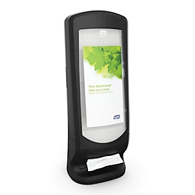 Tork® servettendispenser Xpressnap Fit® 272211, dispenser voor één vel, standaard/muurbevestiging, L 235 x B 235 x H 622 mm, kunststof, zwart