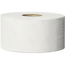 Tork® Toilettenpapier Mini Jumbo Advanced 120280, 2-lagig, mit Prägung, 12 Rollen á 850 Blatt, weiß