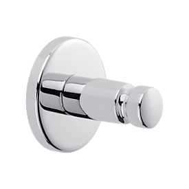Towel hook tesa® SMOOZ, chrome-plated, round design, no drilling, incl. adhesive