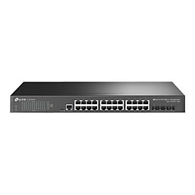 TP-Link JetStream TL-SG3428X-UPS V1 - Switch - managed - 24 x 10/100/1000 + 4 x 10 Gigabit SFP+ - an Rack montierbar