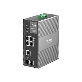 TP-Link Omada IES206GPP V1 - Switch - industriell - managed - 4 x 10/100/1000 (3 PoE+, 1 PoE++) + 1 x Gigabit SFP + 1 x Combo Gigabit SFP/RJ-45 - an DIN-Schiene montierbar, wandmontierbar