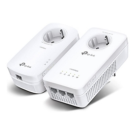 TP-LINK TL-WPA1300P KIT V4 - Wi-Fi Kit - Powerline-Adapter-Kit 3-Port-Switch - 1GbE, IEEE 1901, HomePlug AV (HPAV)