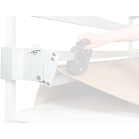 TPB holder, p. TPB cutting device, height-adjustable, tiltable