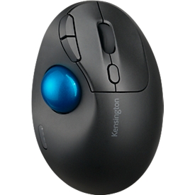 Trackball Kensington Pro Fit™ Ergo TB450, ergonomisch, snoerloos, op batterijen, 400/800/1200/1600 dpi, PCR, grijsblauw