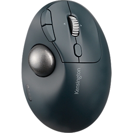 Trackball Kensington Pro Fit™ Ergo TB550, ergonomisch, snoerloos, oplaadbare batterij, 7 knoppen en 4D scrollwiel, 400/800/1200/1600 dpi, PCR, grijsblauw