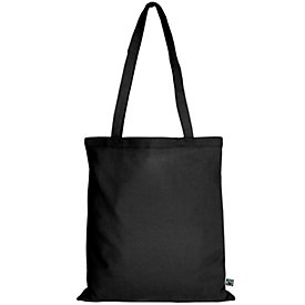 Tragetasche TEXXILLA CLASSIC, 2 lange Trageschlaufen, OEKO-TEX® STANDARD 100, L 380 x B 420 mm, Fairtrade-Baumwolle, schwarz