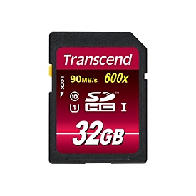 Transcend 32GB SDHC CL 10 UHS-1 - 32 Go - SDHC - Classe 10 - MLC - 90 Mo/s - Class 1 (U1)