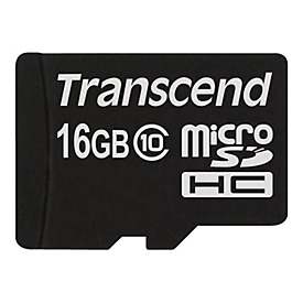 Transcend - Flash-Speicherkarte - 16 GB - Class 10 - microSDHC