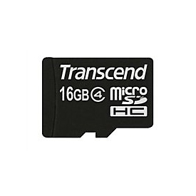 Transcend - Flash-Speicherkarte - 16 GB - Class 4 - microSDHC