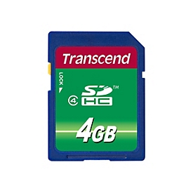 Transcend - Flash-Speicherkarte - 4 GB - Class 4 - SDHC