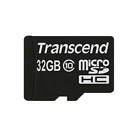 Transcend - Flash-Speicherkarte (microSDHC/SD-Adapter inbegriffen) - 32 GB - Class 10 - microSDHC