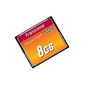 Transcend TS8GCF133 - 8 Go - CompactFlash - MLC - 50 Mo/s - 20 Mo/s - Noir