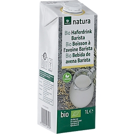 Transgourmet natura Bio Haferdrink Barista, 1 Liter, vegan